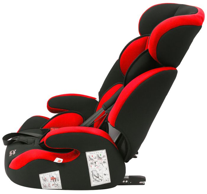 Автокрісло Bair Beta Iso-fix 1/2/3 (9-36 кг) DBI2426 чорний - червоний