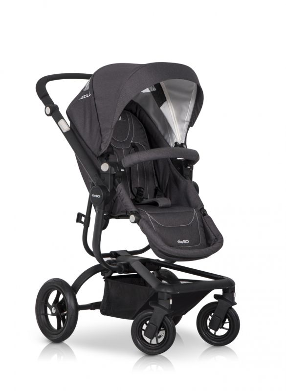 Коляска 2 в 1 EasyGo Soul (без сумки) anthracite, графит