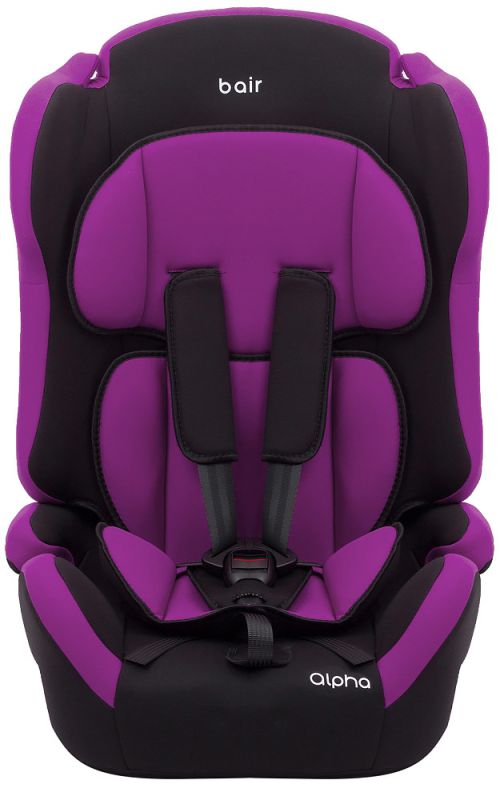 Автокресло Bair Alpha 1/2/3 (9-36 кг) DA2418 черный - фиолетовый