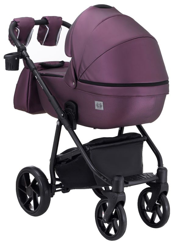 Коляска 2 в 1 Adamex Hybryd Plus кожа 100% Y233CZ фиолетовый (перламутр)