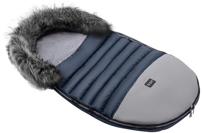 Зимний конверт Bair Polar premium  темно-синий - серая кожа