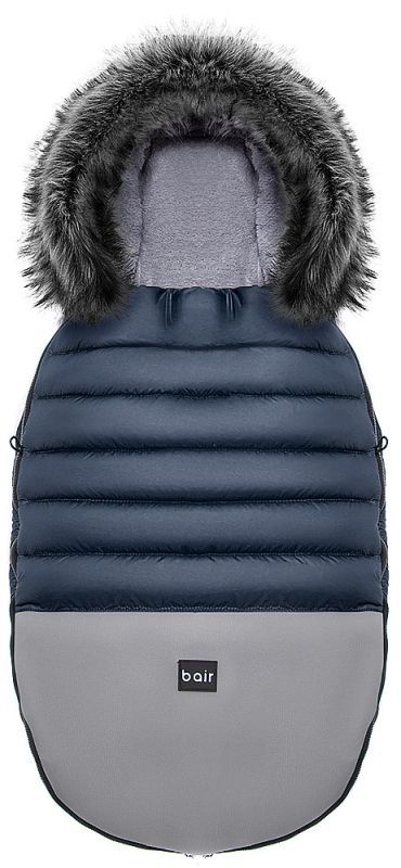 Зимний конверт Bair Polar premium  темно-синий - серая кожа