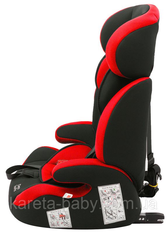 Автокрісло Bair Beta Iso-fix 1/2/3 (9-36 кг) DBI2426 чорний - червоний
