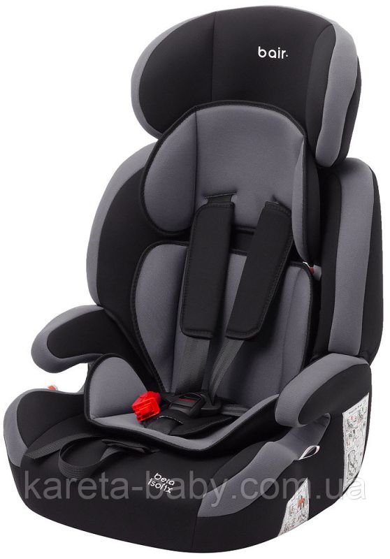 Автокрісло Bair Beta Iso-fix 1/2/3 (9-36 кг) DBI2423 чорний - сірий