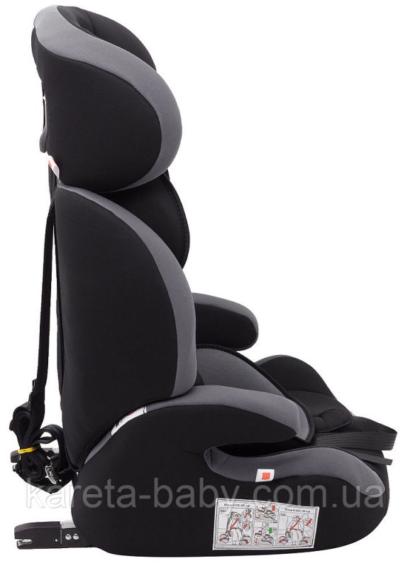 Автокрісло Bair Beta Iso-fix 1/2/3 (9-36 кг) DBI2423 чорний - сірий