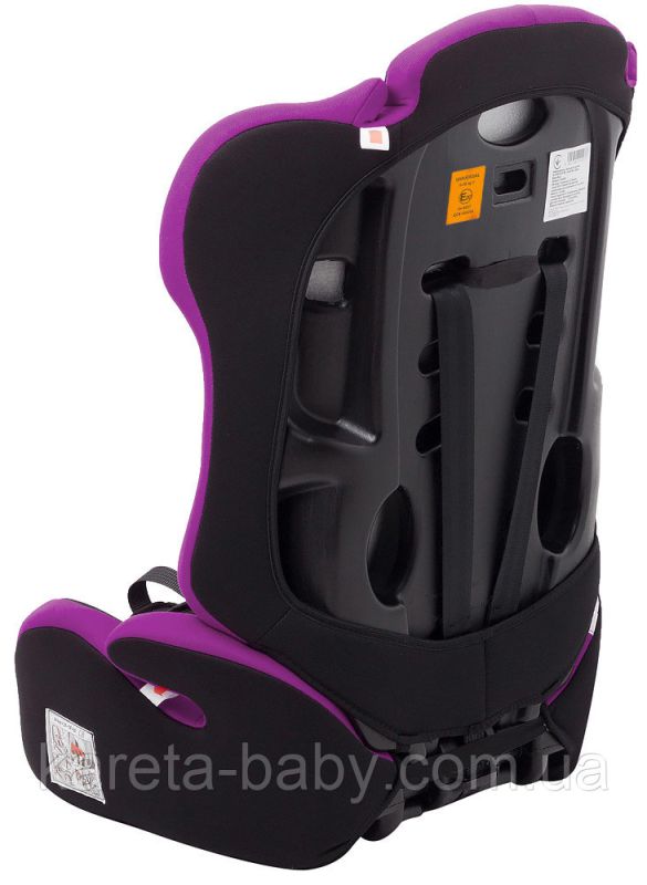 Автокресло Bair Alpha 1/2/3 (9-36 кг) DA2418 черный - фиолетовый