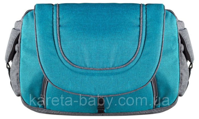 Коляска 2 в 1 Adamex Erika Len 403L серый - бирюзовый