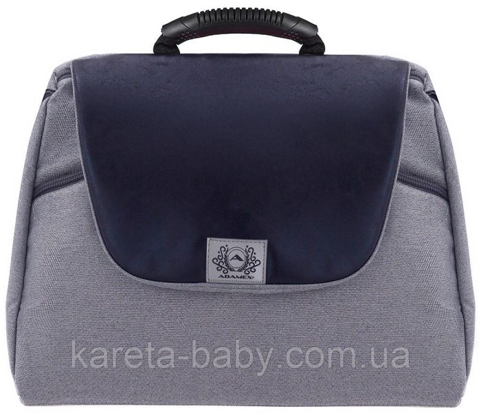 Коляска 2 в 1 Adamex Hybryd Plus BR281 черный кожа (мрамор) - серый