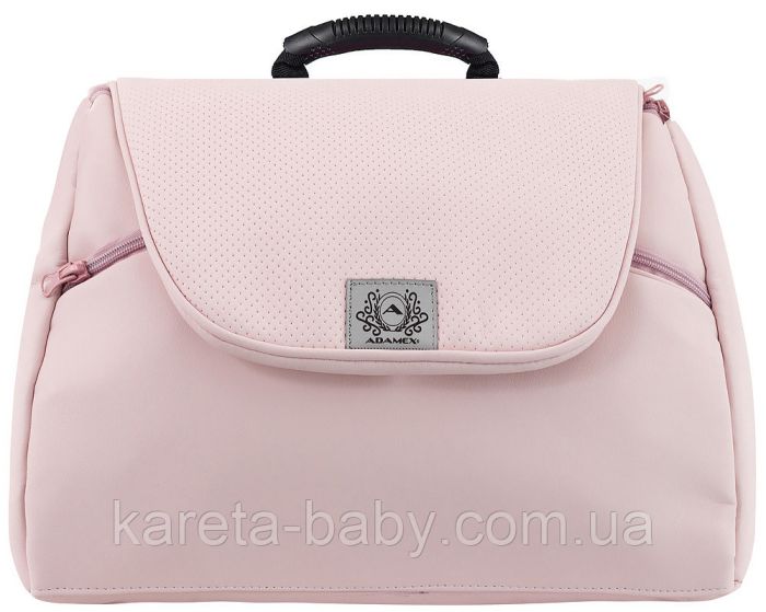 Коляска 2 в 1 Adamex Hybryd Plus шкіра 100% BR331 рожевий (пудра)