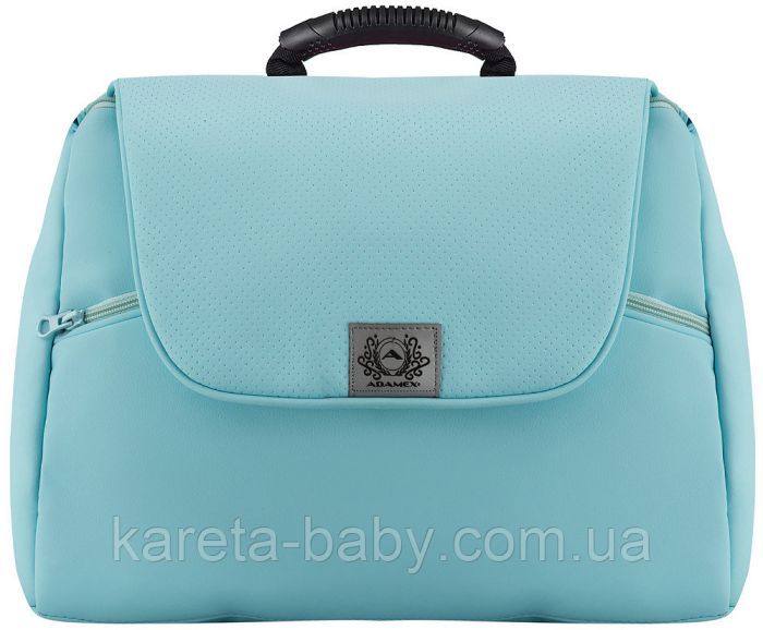 Коляска 2 в 1 Adamex Hybryd Plus кожа 100% BR335 голубой