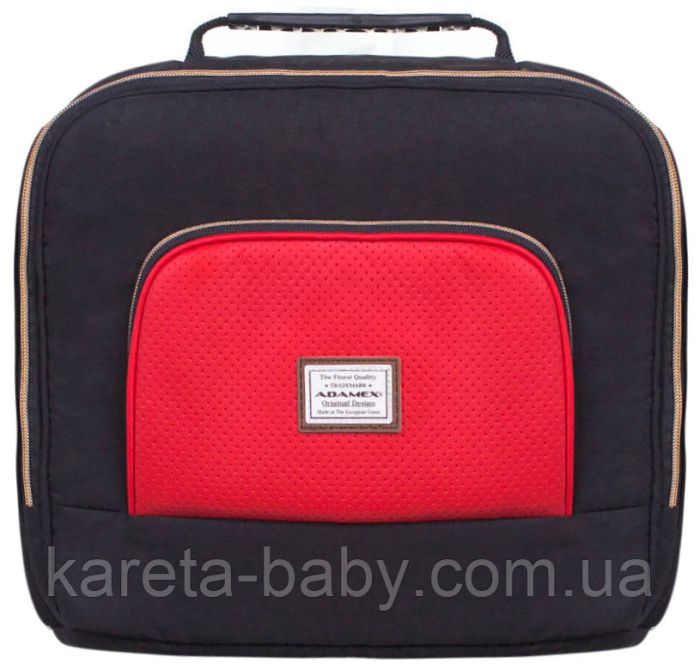 Коляска 2 в 1 Adamex Luciano Polar (Gold) Y804 красный (кожа) - черный