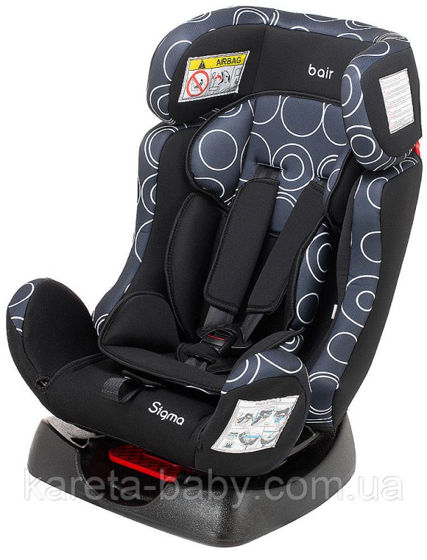 Автокрісло Bair Sigma 0+/1/2 (0-25 кг) DS1424 чорний - темно-синій (круги)