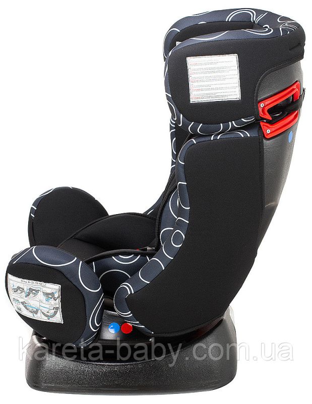 Автокрісло Bair Sigma 0+/1/2 (0-25 кг) DS1424 чорний - темно-синій (круги)