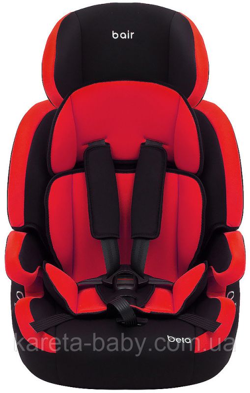 Автокресло Bair Beta 1/2/3 (9-36 кг) DB2426 черный - красный