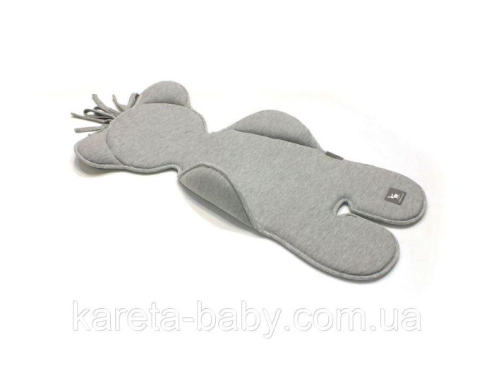 Матрац в коляску та автокрісло Cottonmoose Bear 583/49 melange cotton jersey (сірий меланж)