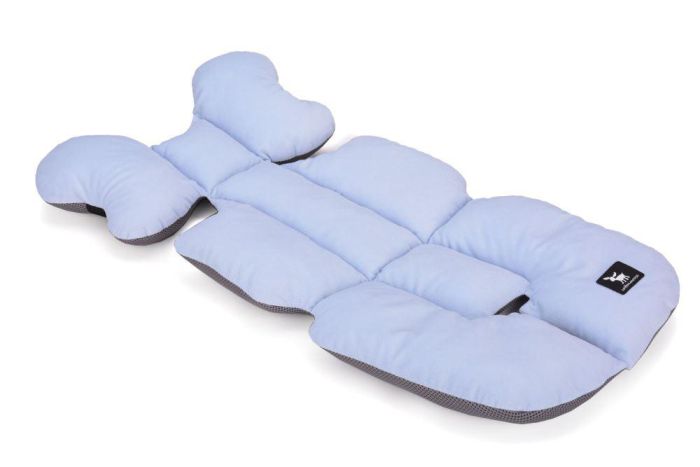 Матрац в коляску та автокрісло Cottonmoose Air 828/122/99 velvet blue siatka szara (блакитний (оксамит))