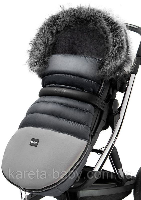 Зимний конверт Bair Polar premium  графит - серая кожа