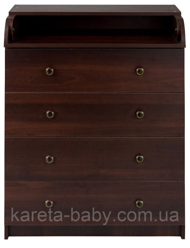 Пеленальный комод Babyroom Комод 4 тел.Big 102x80x50  орех темный