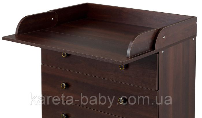 Пеленальный комод Babyroom Комод 4 тел.Big 102x80x50  орех темный