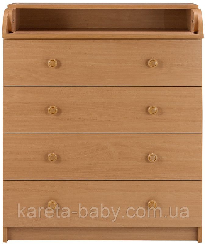 Пеленальный комод Babyroom Комод 4 тел.Big 102x80x50  бук