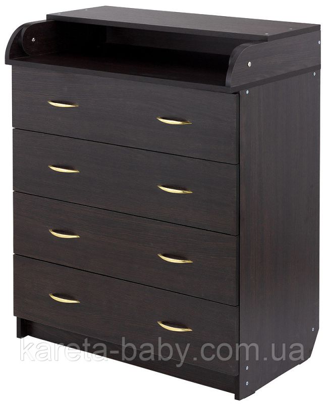 Пеленальный комод Babyroom Комод 4 тел.Big 102x80x50  венге