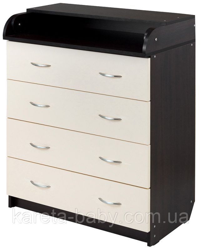 Пеленальный комод Babyroom Комод 4 тел.Big 102x80x50  венге-ваниль