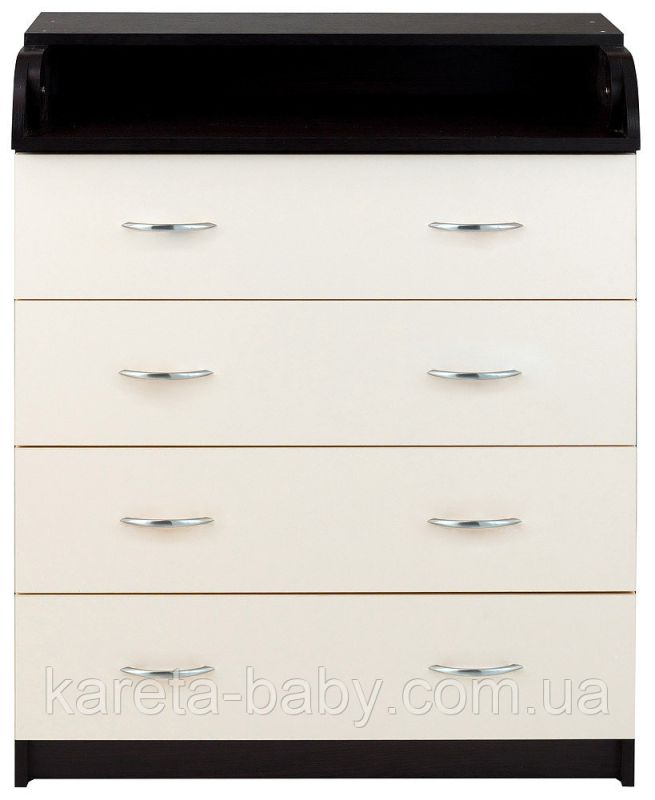 Пеленальный комод Babyroom Комод 4 тел.Big 102x80x50  венге-ваниль
