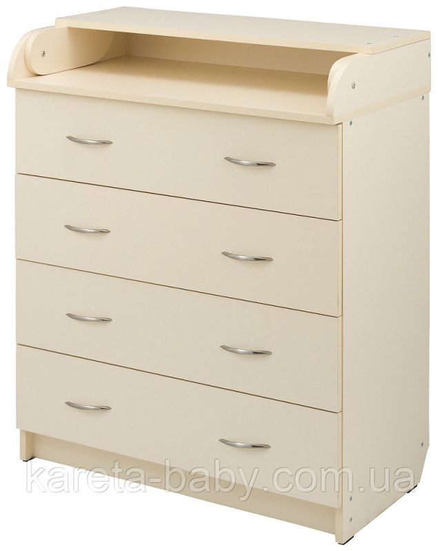 Пеленальный комод Babyroom Комод 4 тел.Big 102x80x50  ваниль