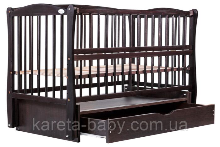 Ліжко Babyroom Еліт маятник, ящик, відкидний бік DEMYO-5 бук венге