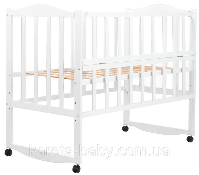 Кровать Babyroom Зайчонок ZL101 откидной бок  белая