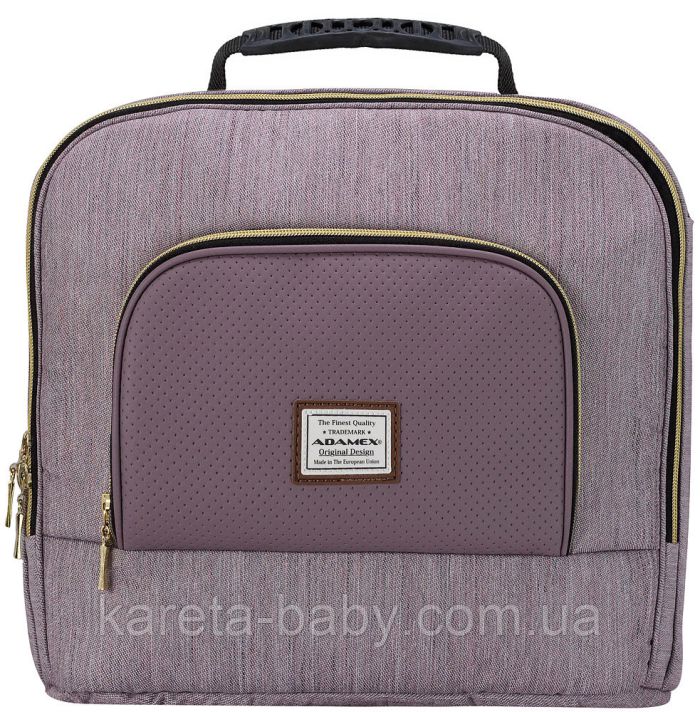 Коляска 2 в 1 Adamex Mimi Polar (Gold) Y811 сиреневый - сиреневый кожа (выдавленная точка)