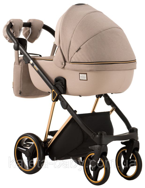 Коляска 2 в 1 Adamex Mimi Polar (Gold) Y847 капучіно - капучіно шкіра (видавлена точка)