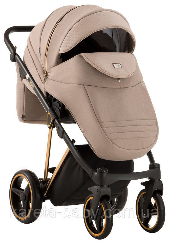 Коляска 2 в 1 Adamex Mimi Polar (Gold) Y847 капучіно - капучіно шкіра (видавлена точка)