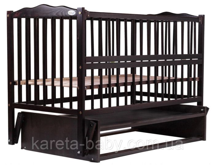 Кровать Babyroom Радуга маятник, откидной бок DVMO-2  бук венге