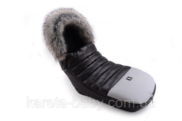 Зимний конверт Cottonmoose Alaska Premium 729/65/107/142 gray (черный-серый)