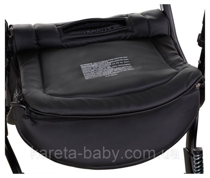 Коляска 2 в 1 Adamex Monte Deluxe Carbon шкіра 100% D104 рудий-карамель-білий