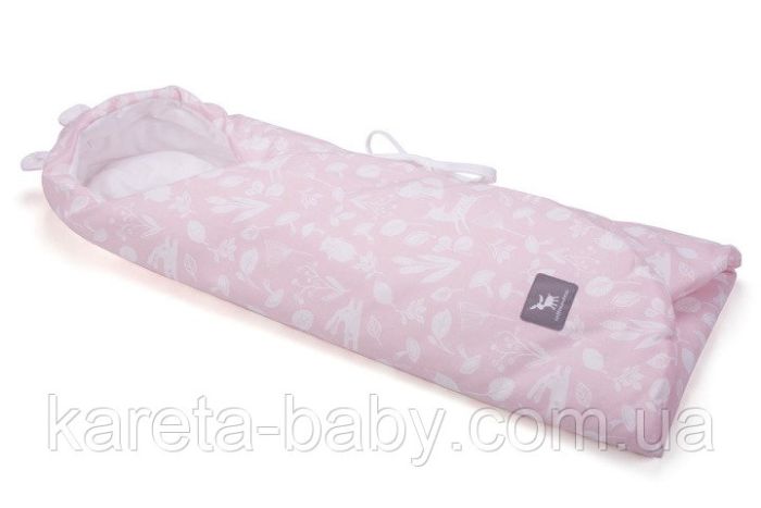 Конверт в коляску та автокрісло Cottonmoose ODWF 439/129/51 рожевий (ліс) з білим