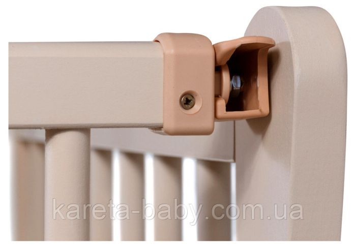 Кровать Babyroom Елит резьба маятник, ящик, откидной бок DER-7  бук слоновая кость