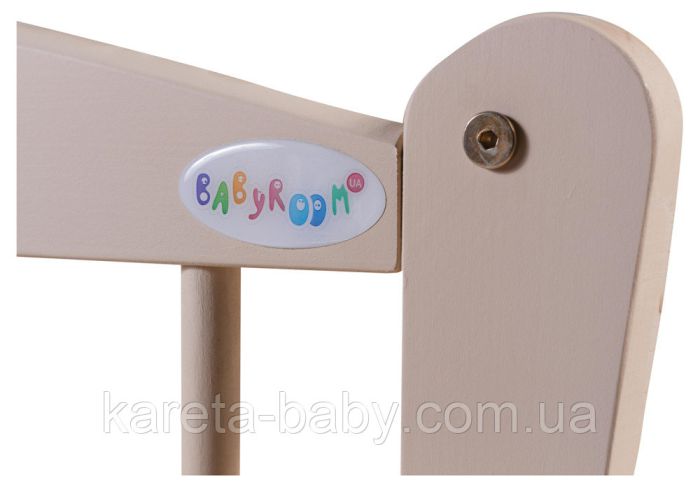 Кровать Babyroom Елит резьба маятник, ящик, откидной бок DER-7  бук слоновая кость