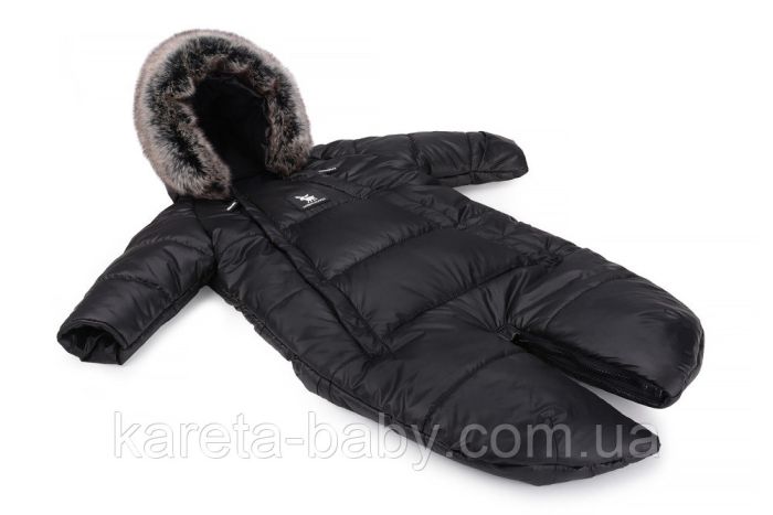 Зимний комбинезон - трансформер Cottonmoose Moose 0-6 M 767/65 black (черный)