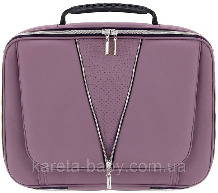 Коляска 2 в 1 Adamex Sierra Polar (Chrome) шкіра 100% SR332 бузковий - бузковий (перфорація)