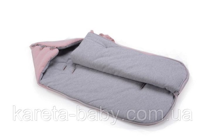 Универсальный конверт в коляску и автокресло Cottonmoose Pooh 330/113/49 розовая пудра с серым меланж