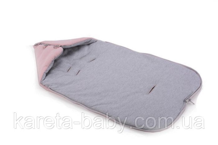Универсальный конверт в коляску и автокресло Cottonmoose Pooh 330/113/49 розовая пудра с серым меланж