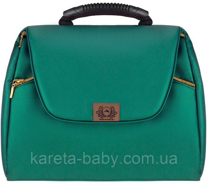 Коляска 2 в 1 Adamex Hybryd Plus Polar (Gold) Кожа 100% Y216А зеленый перламутр