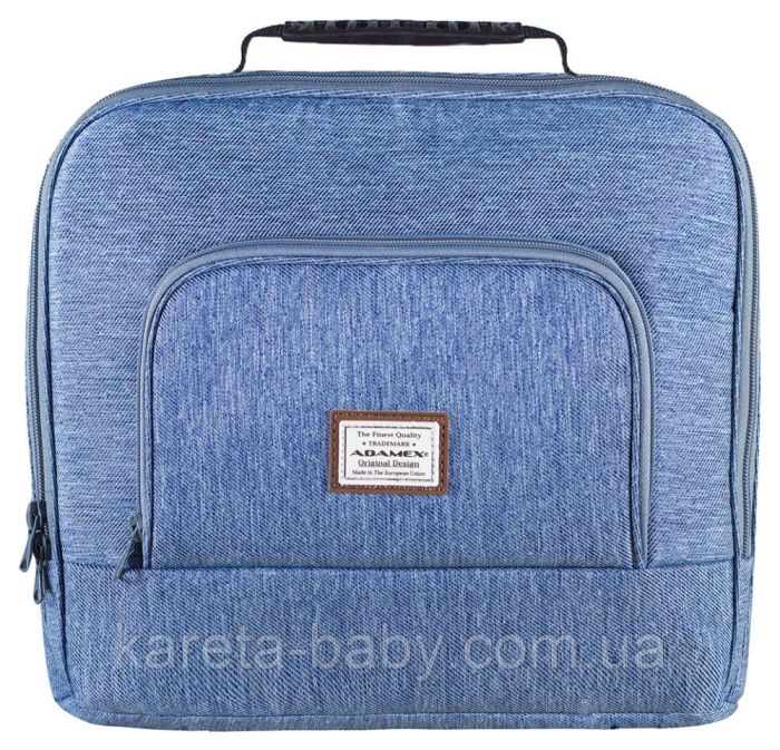 Коляска 2 в 1 Adamex Luciano jeans Q4 голубой