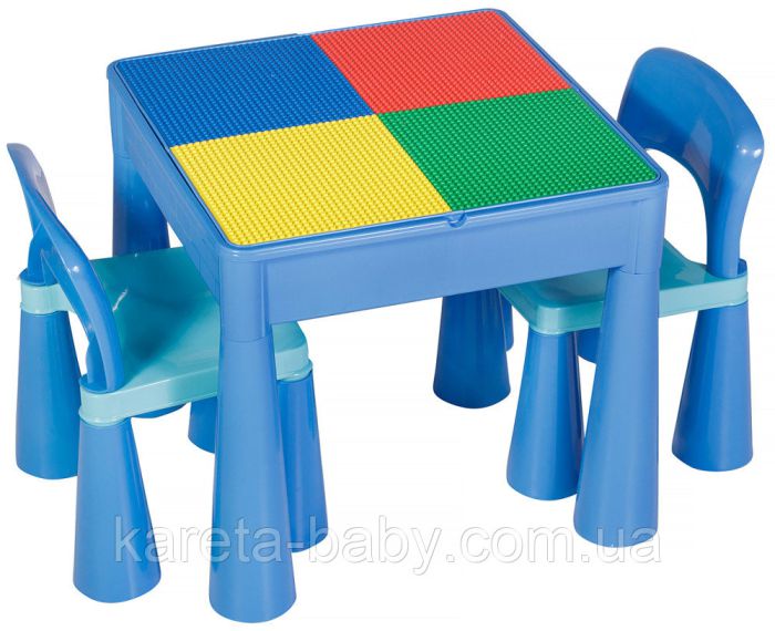Стіл та 2 стільці Tega Mamut 899B light blue-blue