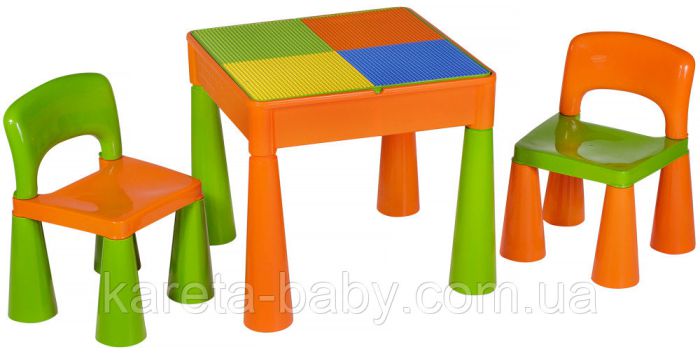 Стол и 2 стульчика Tega Mamut 899G orange-green