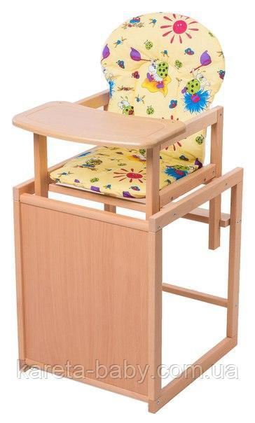 Стульчик- трансформер For Kids Бук-21 светлый мдф столешница  желтый с рисунком