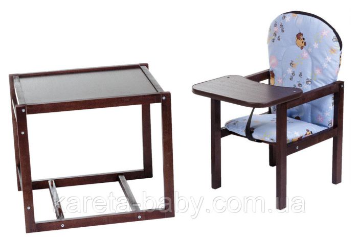 Стульчик- трансформер Babyroom Карапуз-120 тонированный МДФ столешница  голубой (винни пух)