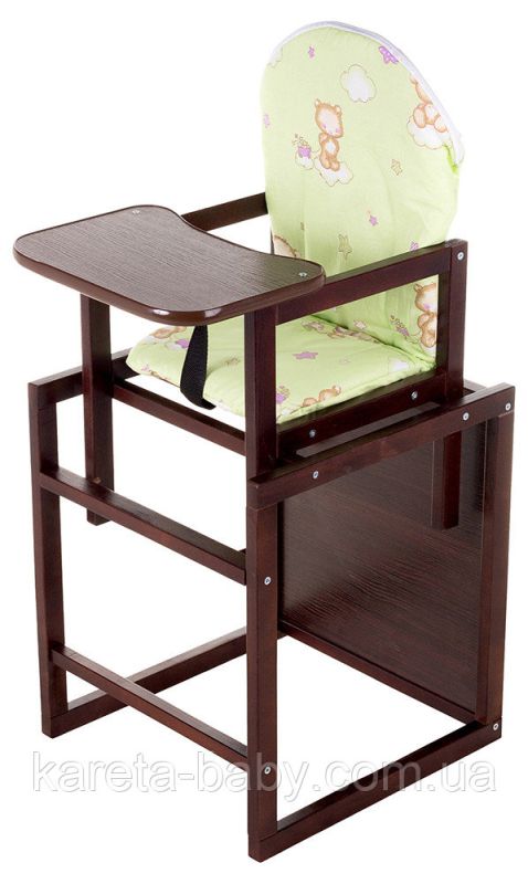 Стульчик- трансформер Babyroom Карапуз-120 тонированный МДФ столешница  салатовый (мишка, пчелка, звезда)